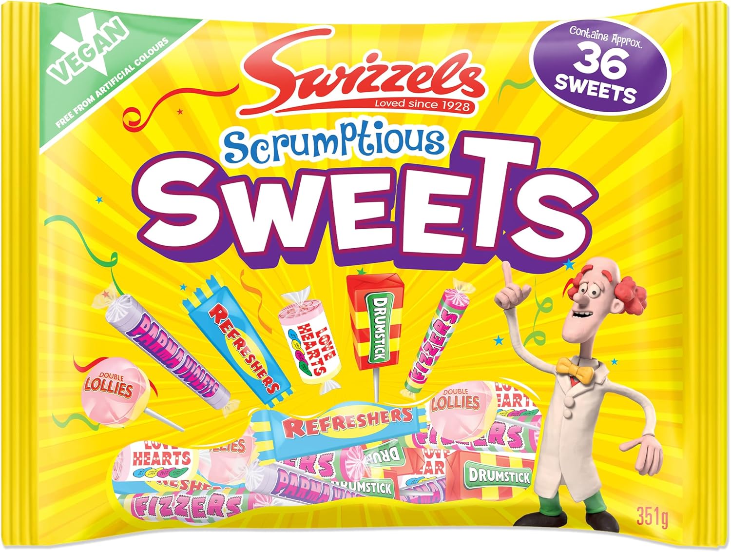 Swizzels Scrumptious Sweets - A Large Selection of Mouthwatering and Chewy Candy Treats 351g bag