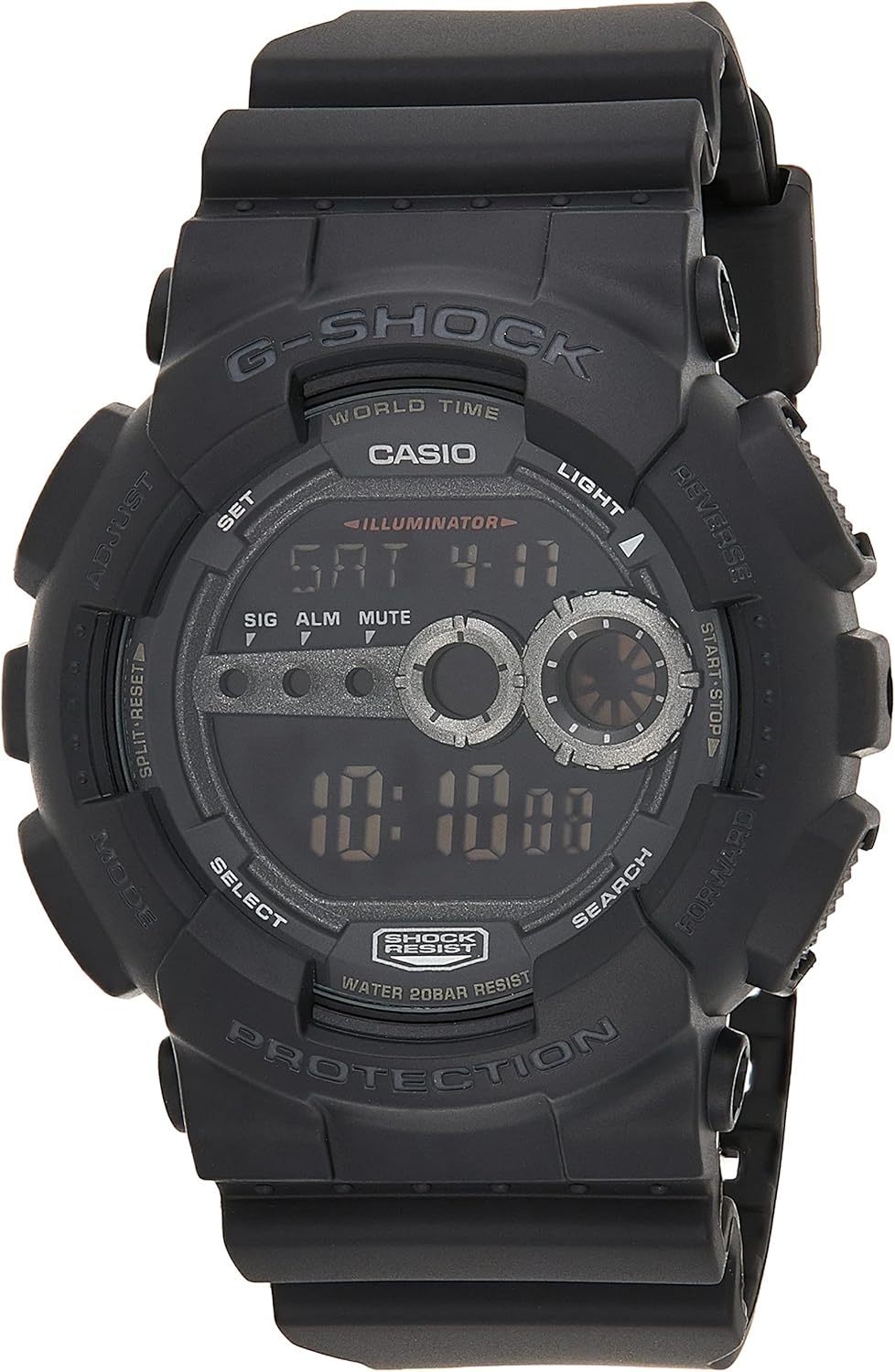 Casio Men's GD100-1BCR G-Shock X-Large Black Multi-Functional Digital Sport Watch