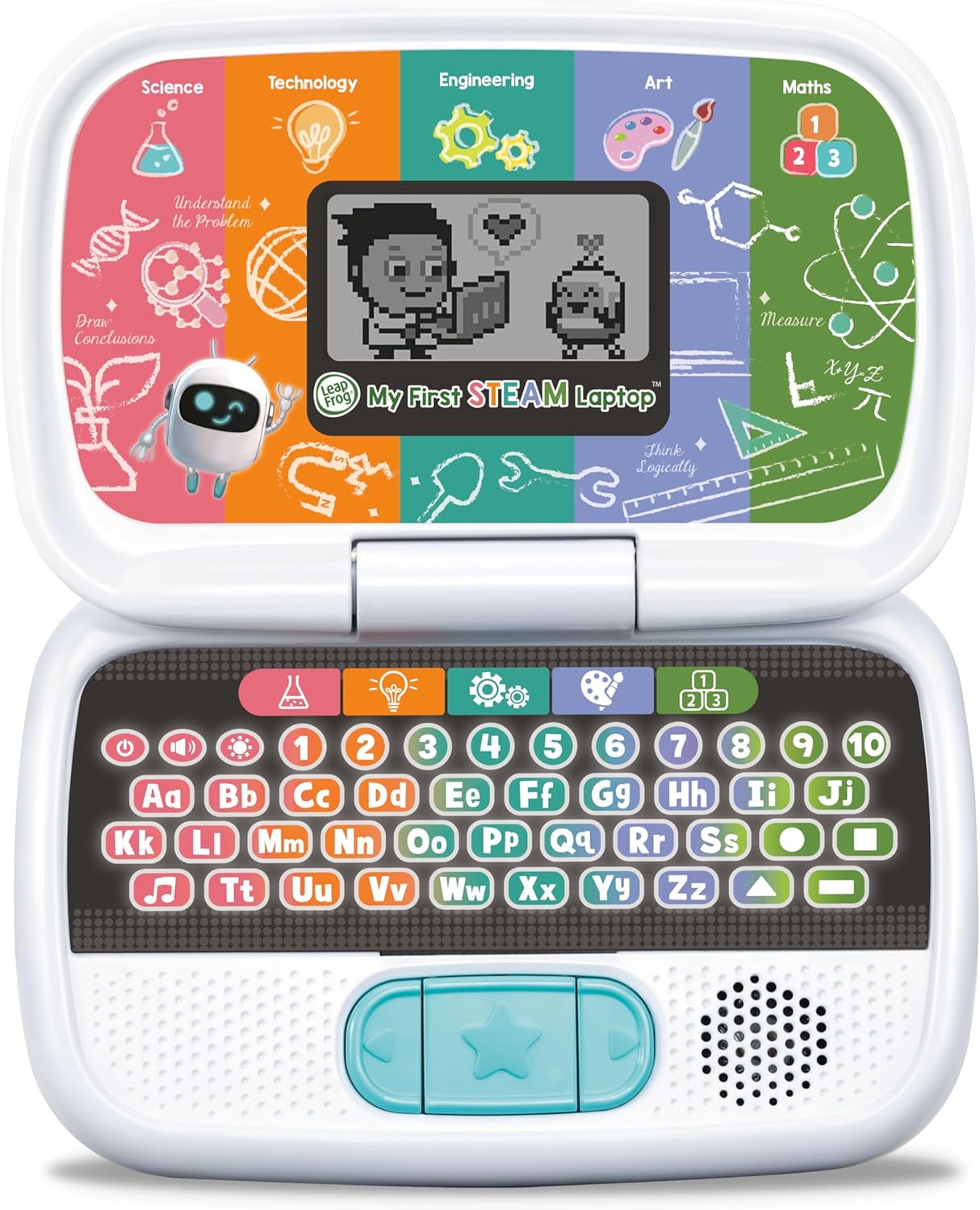 LeapFrog My First STEAM Laptop, Interactive & Educational Toy, Counting & Shapes, Scientific Learning for Children, Suitable for Ages 3, 4, 5+ Years, English Version