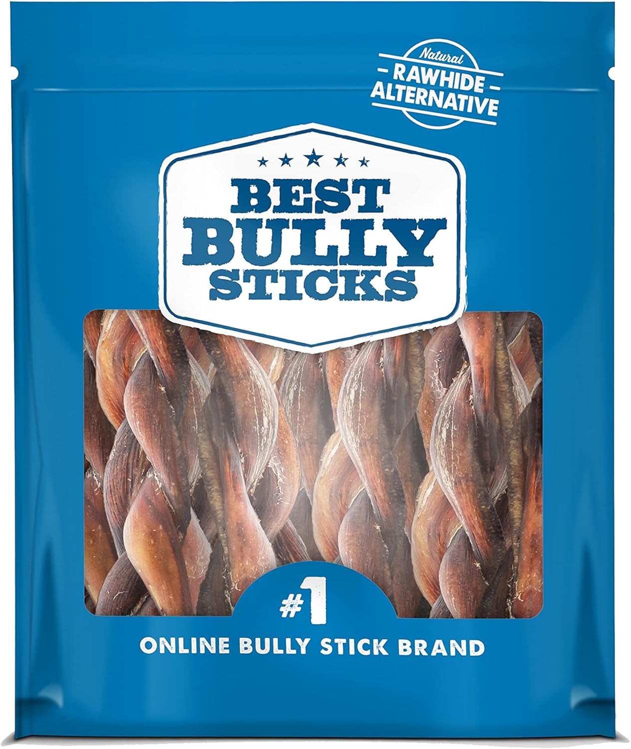 Best Bully Sticks 4-5 Inch Braided Bully Sticks - 1 lb (Pack of 1) - All Natural, Easily Digestible, Limited Ingredient, Rawhide Alternative, Free-Range Grass-Fed