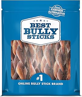 Best Bully Sticks 4-5 Inch Braided Bully Sticks - 1 lb (Pack of 1) - All Natural, Easily Digestible, Limited Ingredient, Rawhide Alternative, Free-Range Grass-Fed