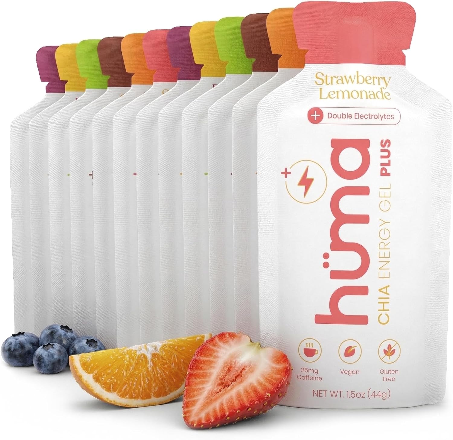 Huma Plus - Chia Energy Gel, Variety, 12 Gels