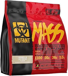 Mutant Mass | Weight Mass Gainer Protein Powder - high Calorie Protein Powder for Muscular Mass - Vanilla Ice Cream - 5 Pound