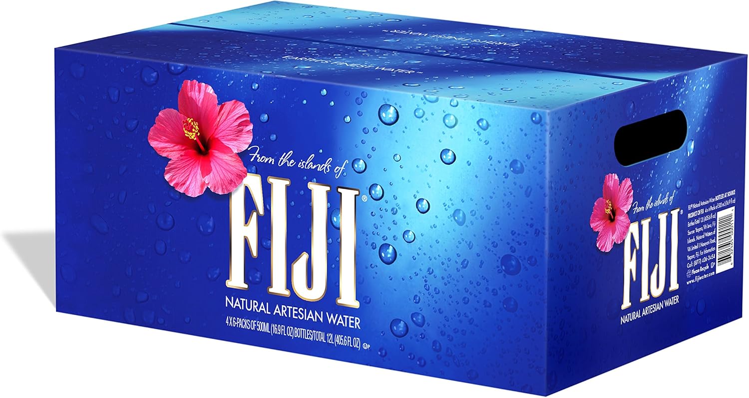 FIJI Natural Artesian Water, 500mL Bottles (Pack of 24)