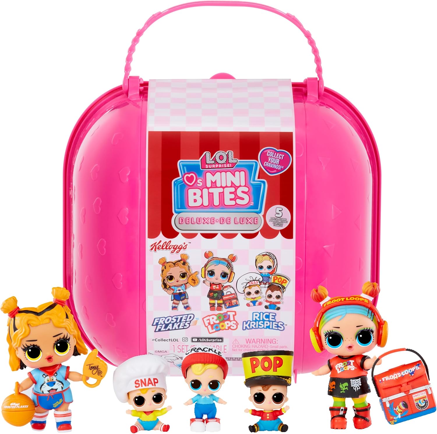L.O.L. Surprise! Loves Mini Sweets S3 Deluxe- Kellogg's with 4 Dolls, Accessories, Limited Edition Dolls, Candy and Cereal Theme, Kellogg’s Theme, Collectible Dolls- Great Gift for Girls Age 4+
