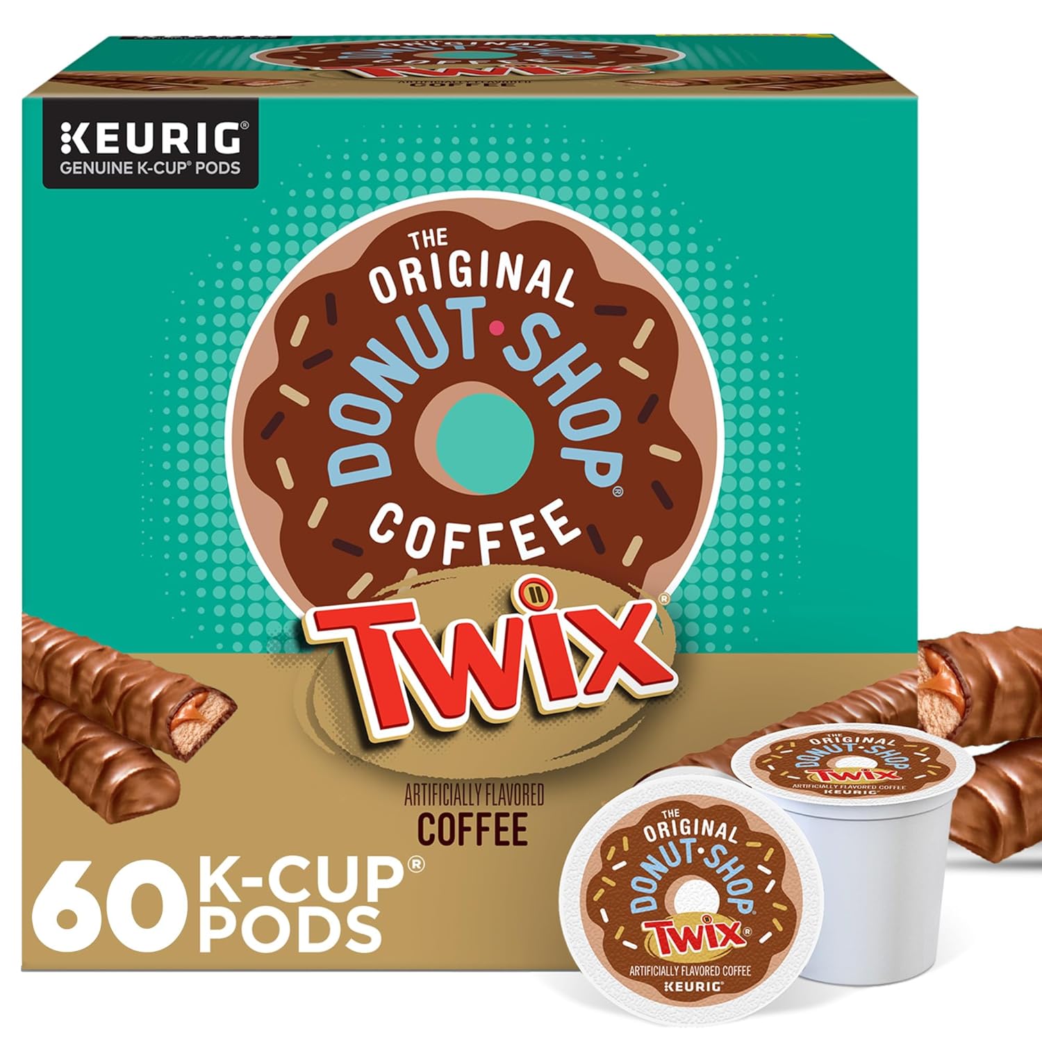 The Original Donut Shop TWIX Coffee, Keurig Single Serve K-Cup Pods, 60 Count, (6 Packs of 10)
