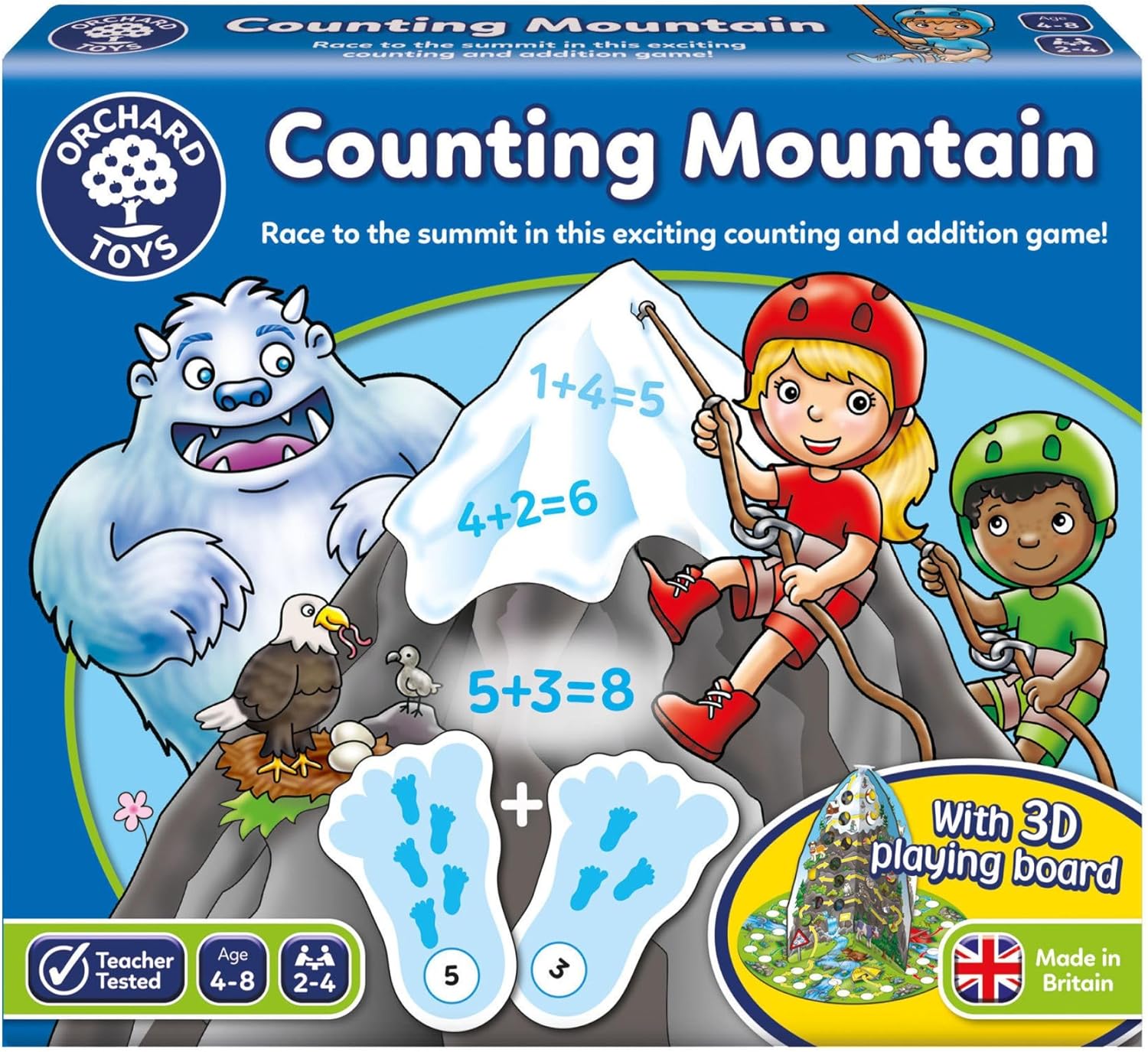 Orchard Toys Counting Mountain Game, Educational Maths Game, Develops Counting and Addition from 1-10, Perfect for Kids Age 4-8, Educational Game Toy