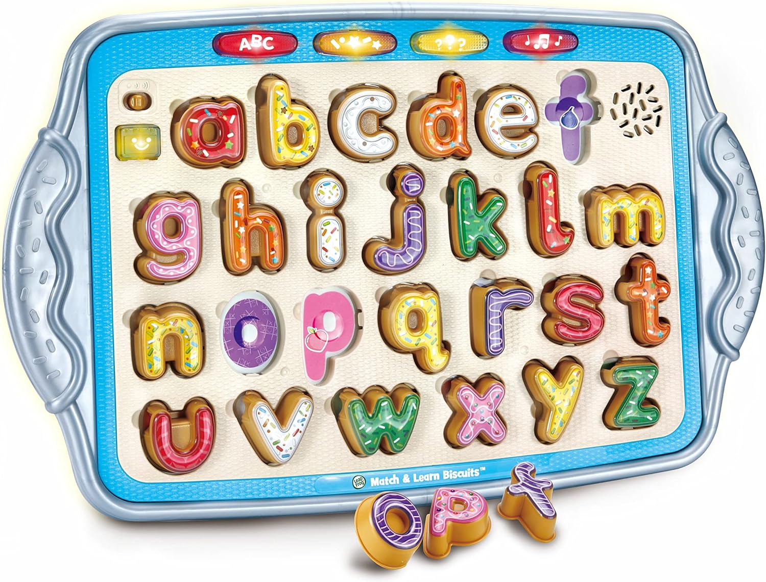 LeapFrog Match & Learn Biscuits, Toy for 2 Year Old, 26 Letter Biscuit Shapes, Food Toy Teaches Letters Colours & Objects, Gift for Kids 2, 3 + years, English Version