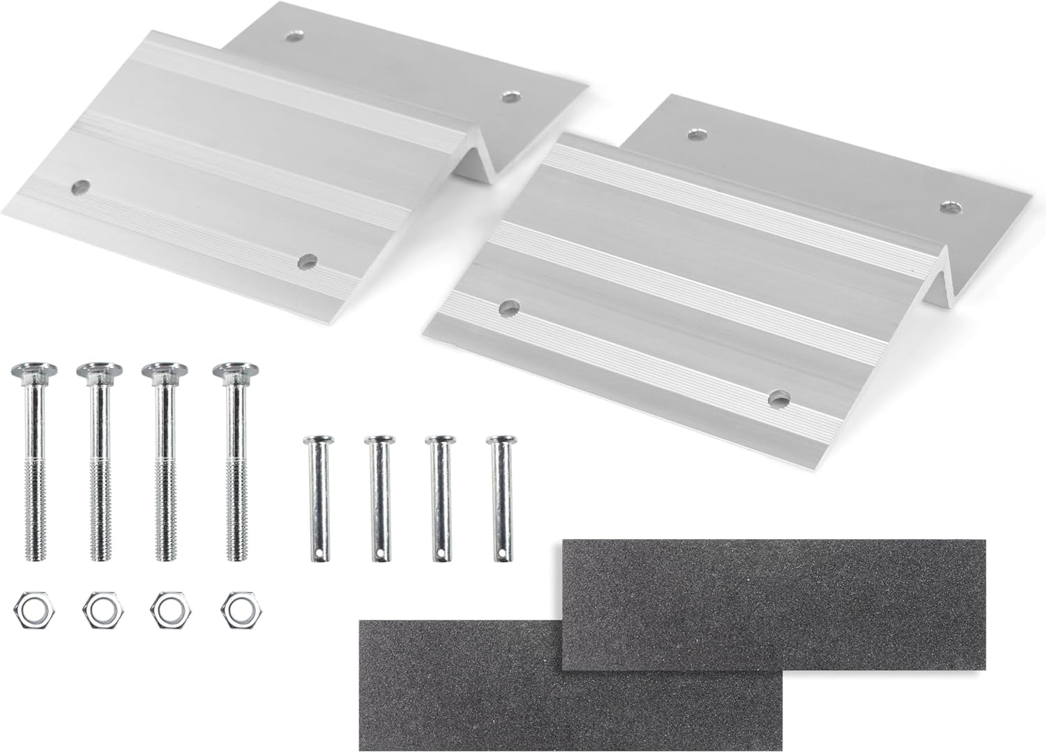 MaxxHaul 50946 Aluminum Ramp Top Kit - Designed for 2"x8" Boards for Car, Trucks, Trailer, Driveway, Shed, Lawn Mower