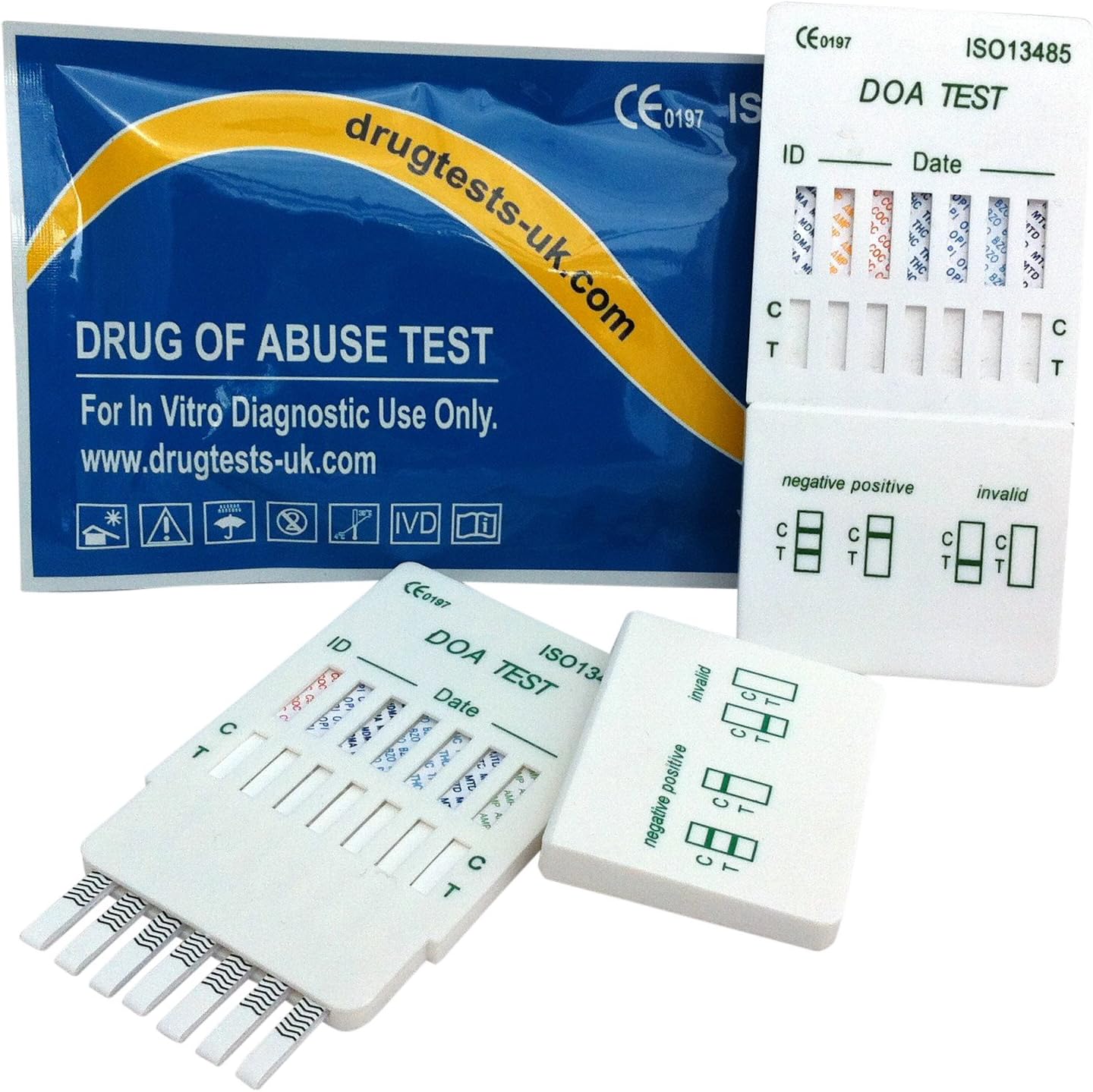10-in-1 Rapid Drug Test Urine Dip Cards - Test for use of Cocaine, Heroin, Speed, METHADONE, BENZO's, ECSTASY & Cannabis, Morphine, SUBUTEX, Barbs in 1 Test