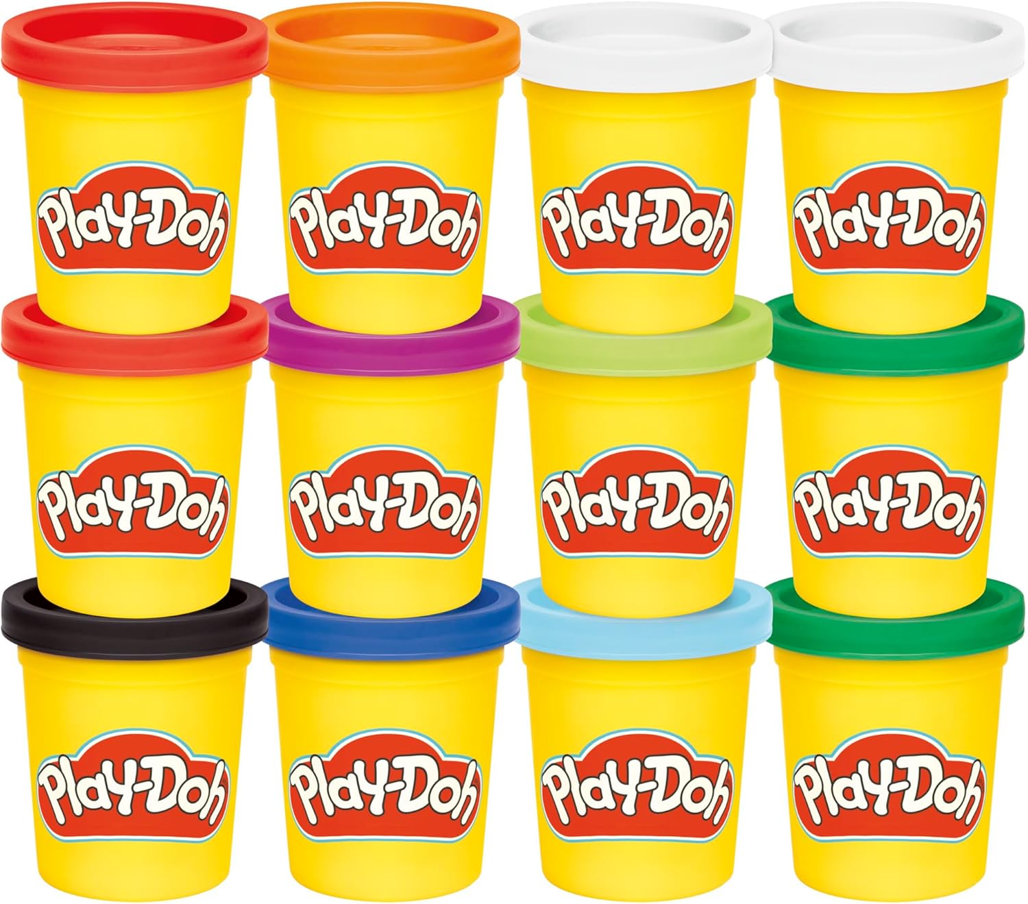 Play-Doh Jewel Colors Bulk 12-Pack of 4-Ounce Cans, Party Favors, Kids Arts & Crafts, Preschool Toys, Ages 2+ (Amazon Exclusive)