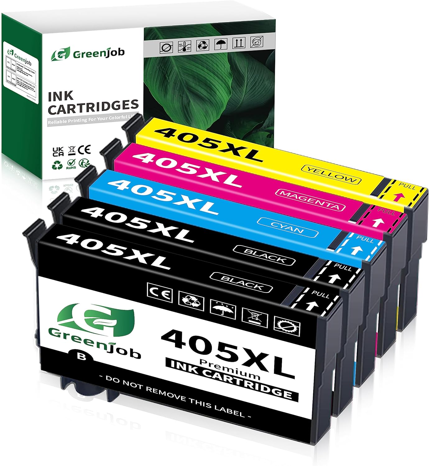 Greenjob 405XL Ink Cartridges Multipack Replacement for Epson 405 XL Compatible with Workforce Pro WF-3820 WF-4820 WF-7310 WF-7830 WF-7835 WF-7840 WF-3825 WF-4825 WF-4830 Printer (5-Pack)