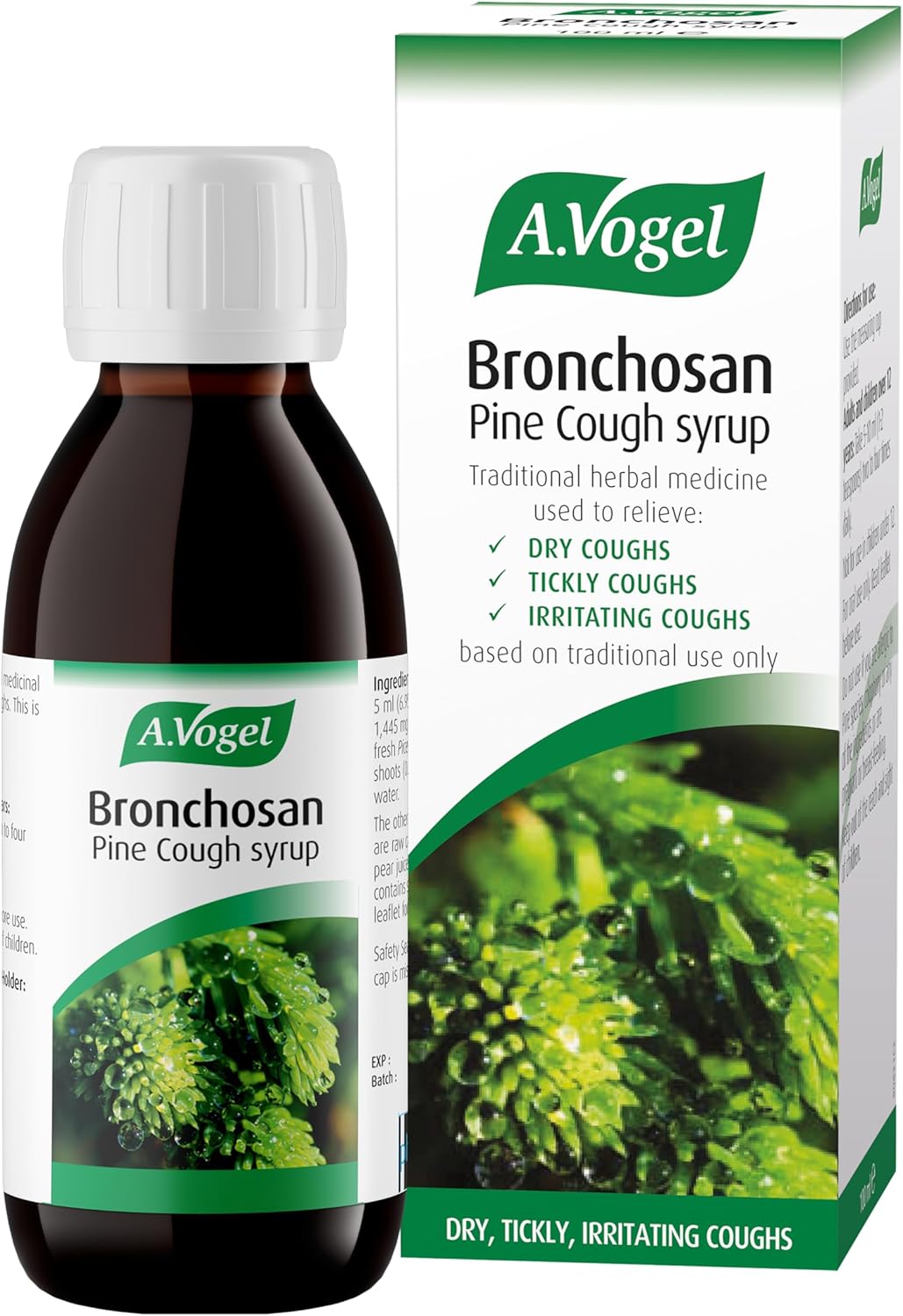 A.Vogel Bronchosan Pine Cough Syrup | Dry & Tickly Cough Medicine for Adults | 100ml