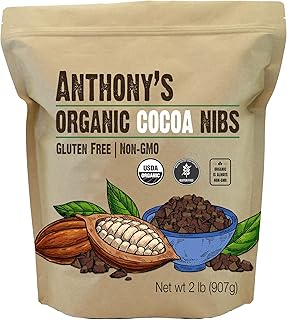Anthony's Organic Cacao Cocoa Nibs, 2 lb, Batch Tested and Verified Gluten Free