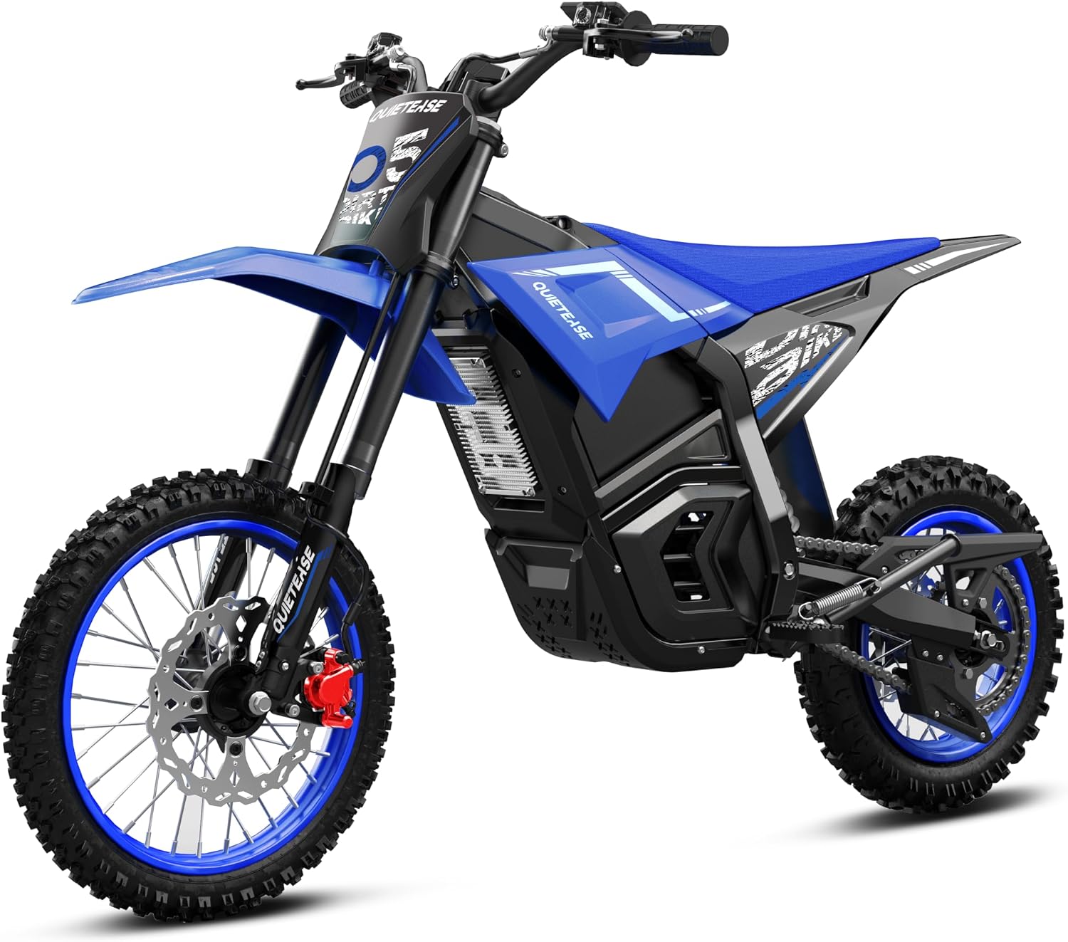 QuietEase Electric Dirt Bike for Adults Teens, 3000W Brushless 220Nm Motor - 45° Slope, 38 MPH, 48V/23.4Ah Removable Battery, Dual Hydraulic Brakes & Full Suspension Electric Motorcycle for Age 13+