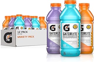 Gatorlyte Rapid Rehydration Electrolyte Beverage, Variety Pack 2.0, 20 Fl Oz (Pack of 12)