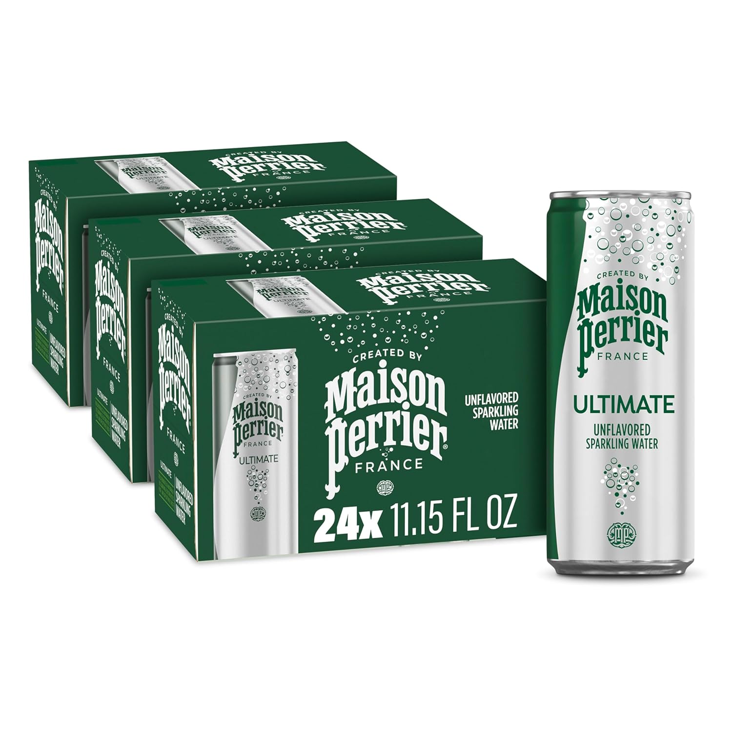 Maison Perrier Ultimate Sparkling Water, 11.15 Fl Oz Cans, 8 Count, 3 Pack