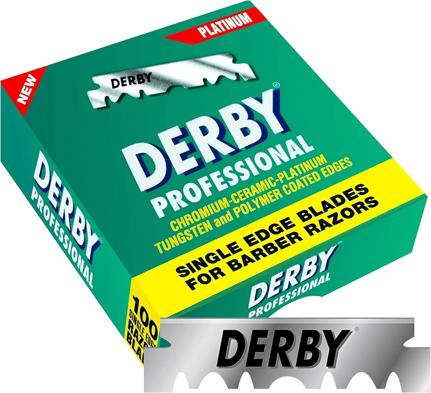 Derby Professional Single Edge Razor Blade 100-Pieces