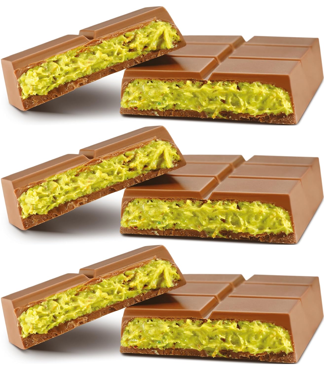 UniqBite Dubai Chocolate Bar Pistachio I Viral Knafeh Chocolate Bar with Pistachio Cream and Kataifi, 3 pack, Total 9.5 oz (270gr)