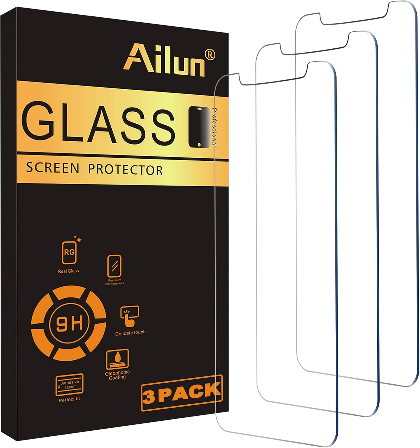 Ailun Glass Screen Protector Compatible for iPhone 11 / iPhone XR [6.1 Inch], 3 Pack Tempered Glass