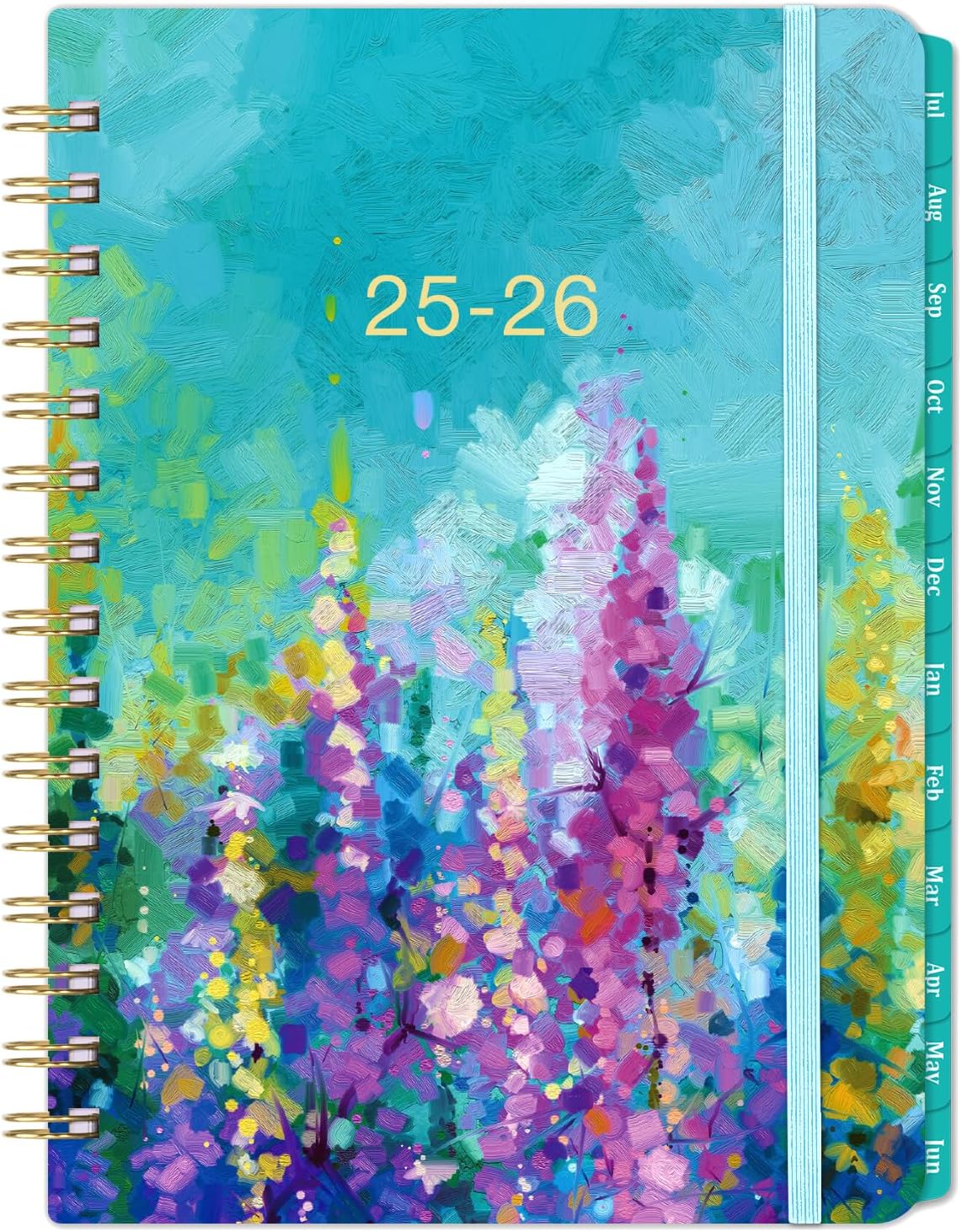 Planner 2025-2026 - Academic Planner 2025-2026, JUL.2025 - JUN.2026, 2026 Planner Weekly and Monthly with Tabs, 6.3" x 8.4", Hardcover with Back Pocket + Thick Paper - Oil Painting