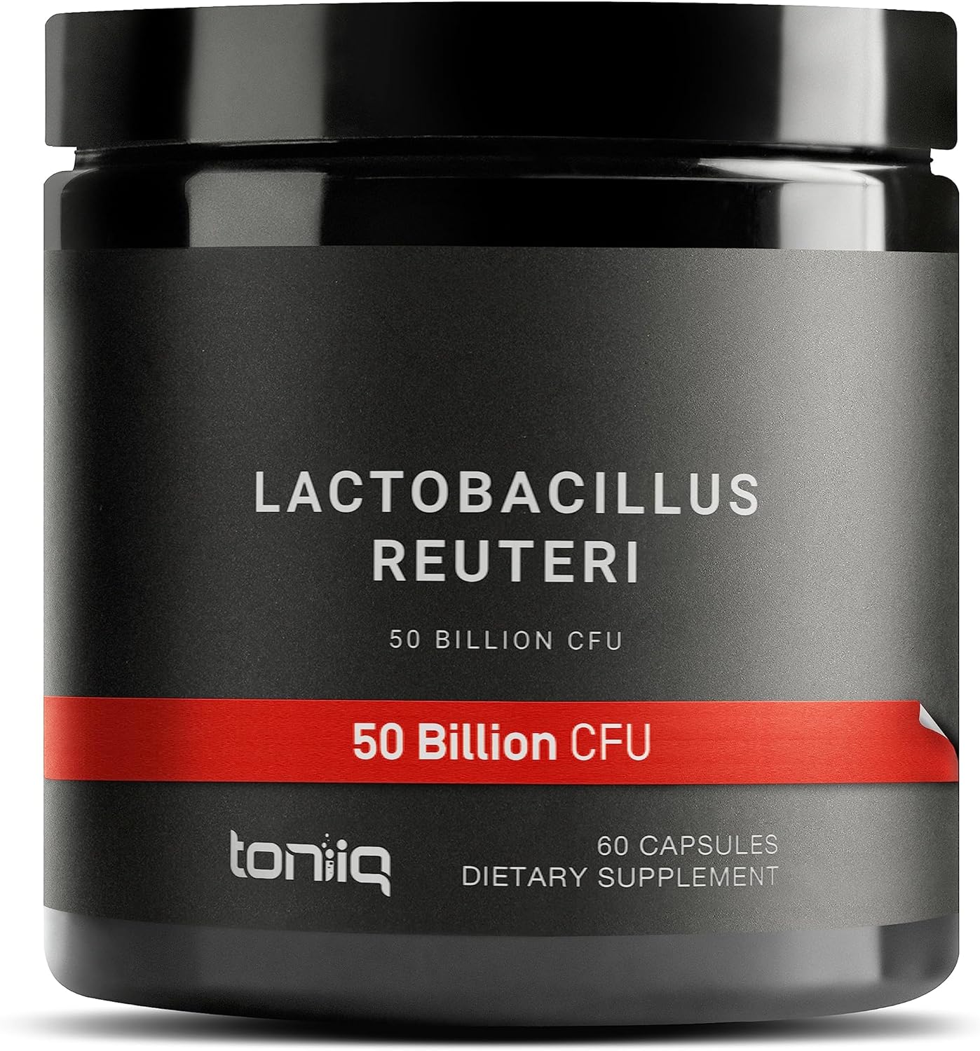 Toniiq 50 Billion CFU Lactobacillus Reuteri Probiotic 50mg per Serving - L Reuteri Probiotics - Highest CFU Count Lactobacillus Reuteri Probiotic - 60 Vegetarian Capsules - 60 Servings