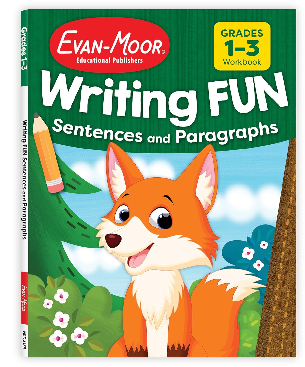 Evan-Moor Writing FUN Sentences and Paragraphs: Grades 1-3, Writing Basics for Kids, Practice, Subject and Predicate, Topic Sentences, Supporting Details, Closing Sentences, Workbook