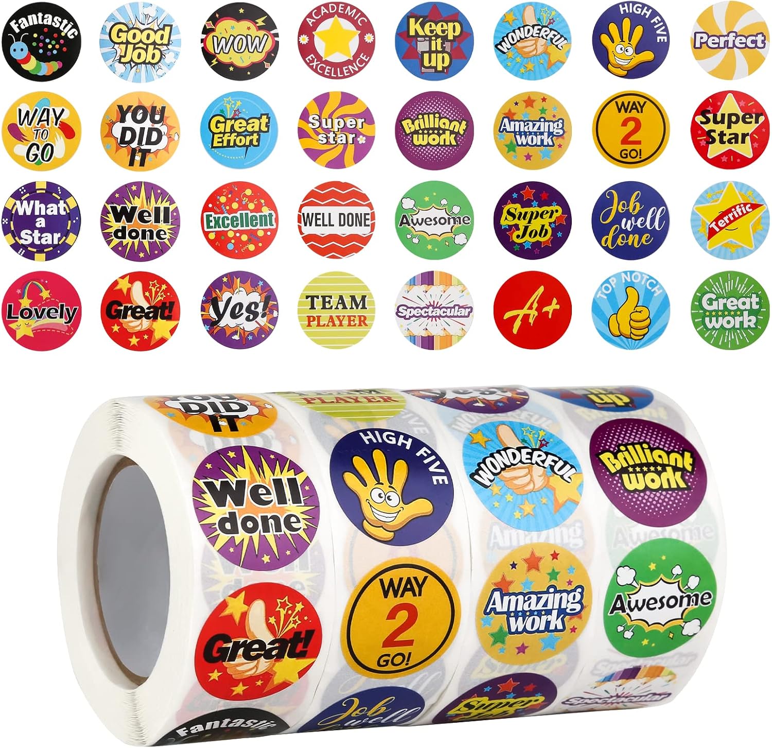 2000pcs Reward Stickers for Children, Personalised Teacher Stickers School