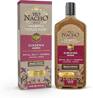 Tio Nacho Shampoo with Ginseng, Royal Jelly, Aloe Vera & Jojoba, Strengthening Hair Care to Reduce Loss & Breakage, Revitalizing, Nourishing Formula, 14 Fluid Ounces