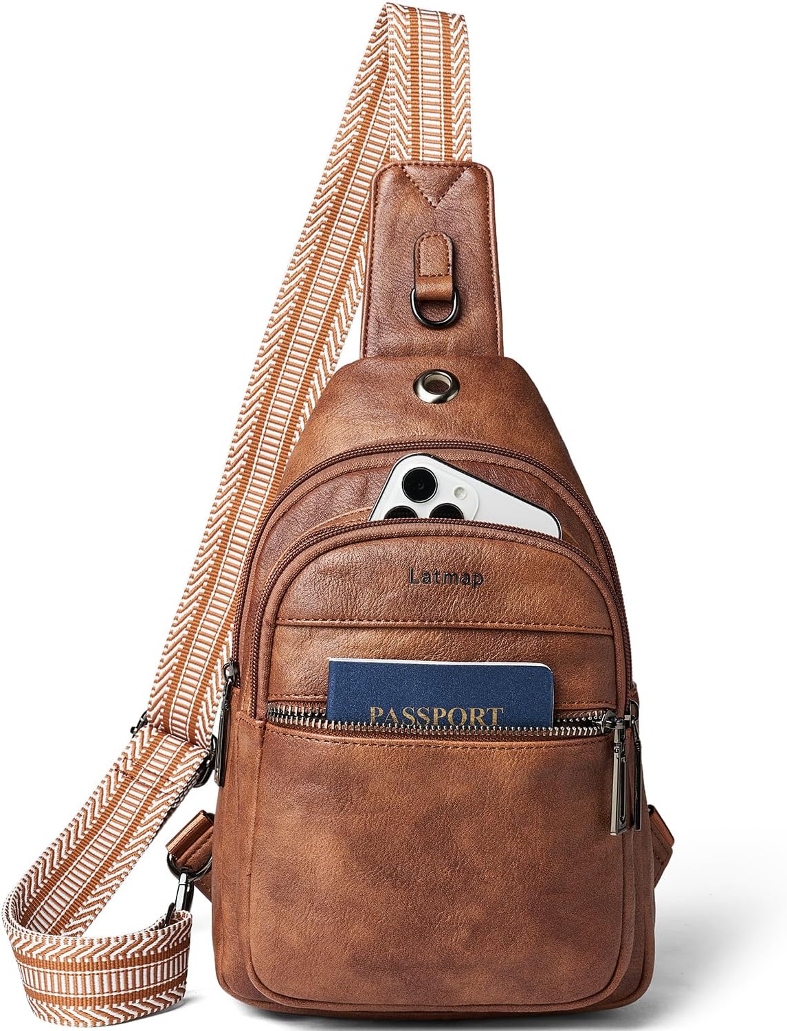 7L Sling Bag For Women Men Crossbody Shoulder Tote Blet Bags Backpack Fanny Pack Travel Purse Faux Leather