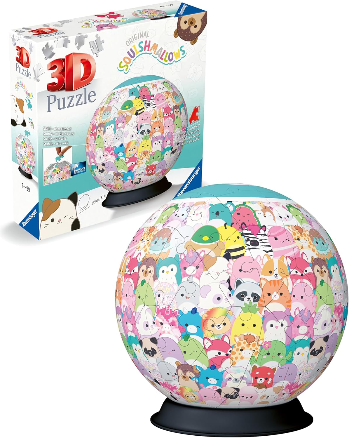 Ravensburger Squishmallow 3D Jigsaw Puzzle for Adults and Kids Age 6 Years Up - 72 Pieces - No Glue Required