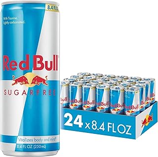 Red Bull Sugar Free Energy Drink with 80mg Caffeine plus Taurine & B Vitamins, 8.4 Fl Oz, Pack of 24 Cans