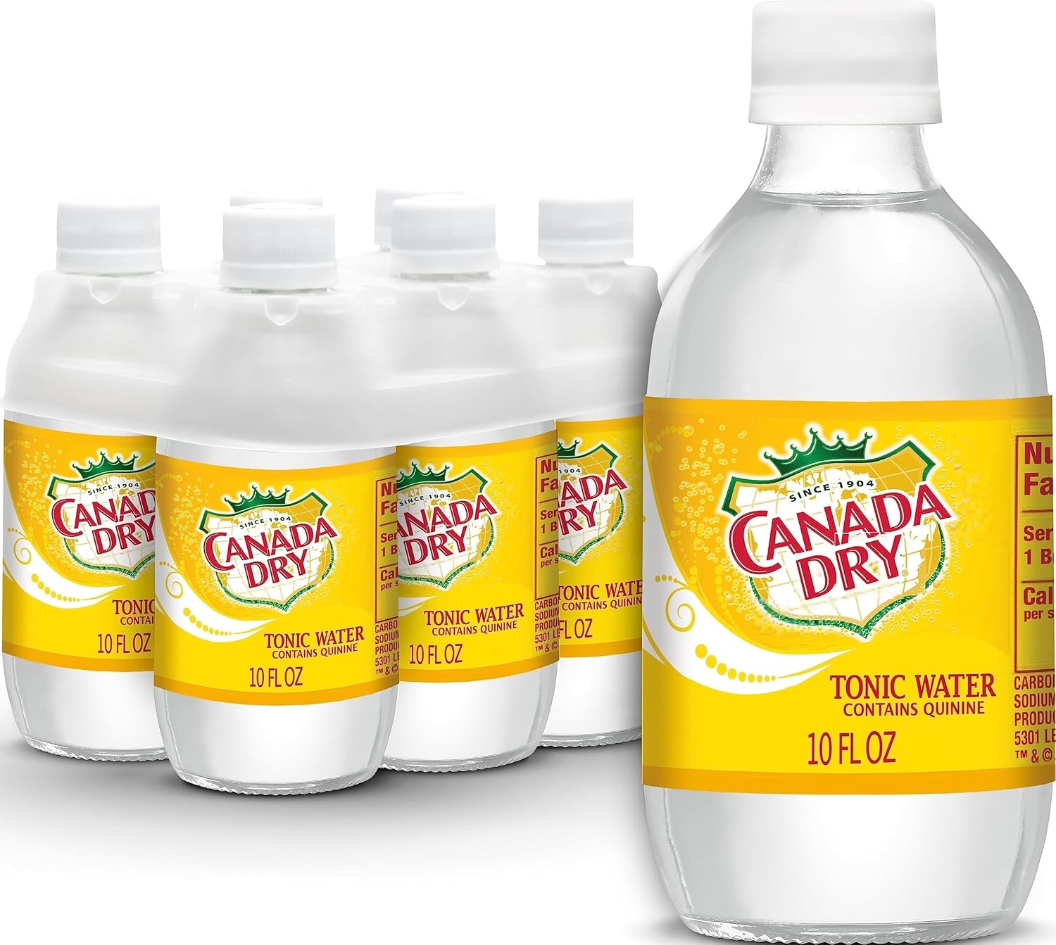 Canada Dry Tonic Water, 10 fl oz plastic bottles, 6 pack