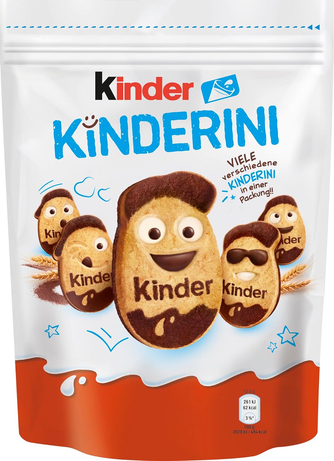 Kinder Kinderini chocolate biscuits 250g 4 pack