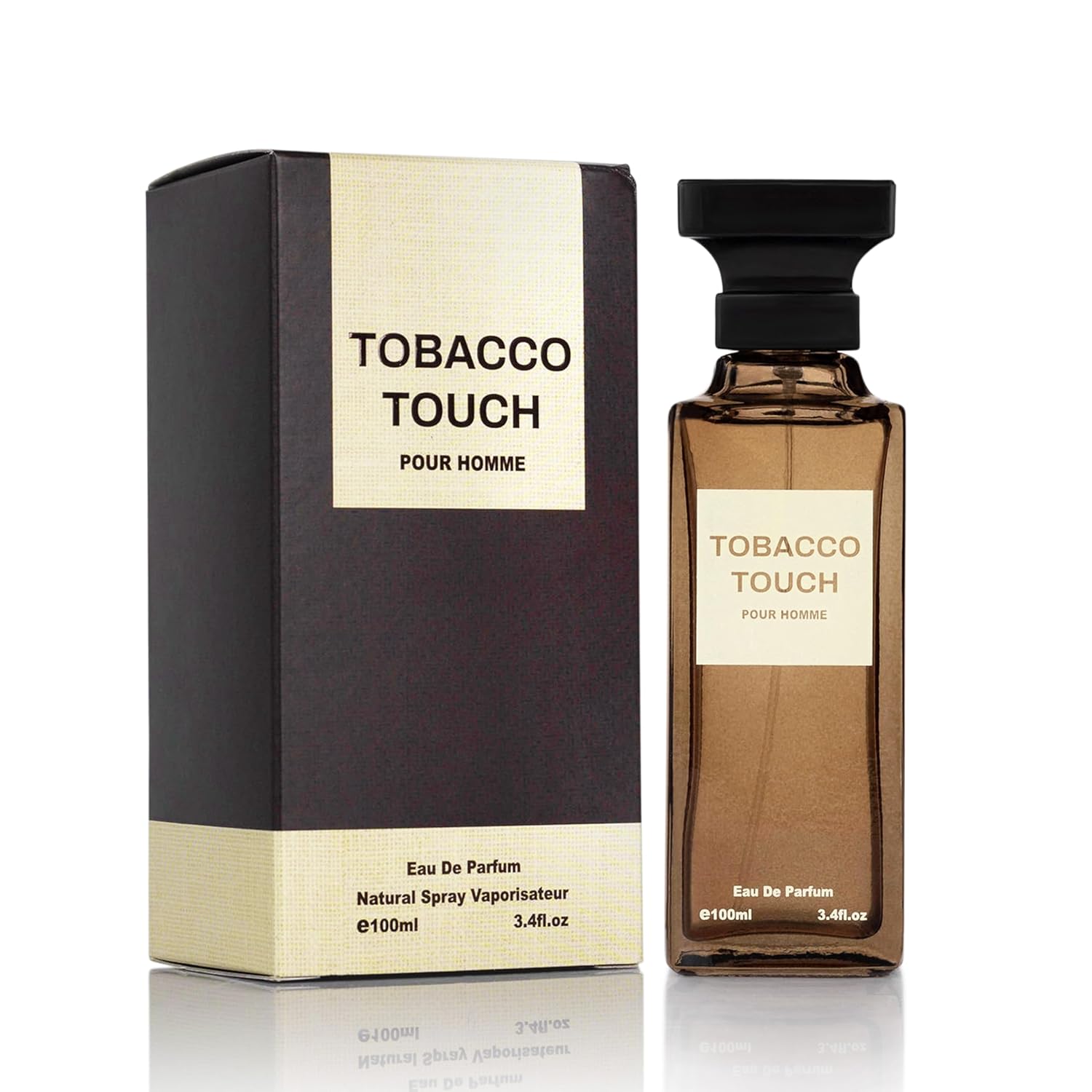 Tobacco Touch for Men & Women - Aromatic Spices & Sweet Oriental Fragrance - Top Notes of Tobacco Leaf, Tonka Bean & Vanilla - Base Scents of Dry Fruit & Wood - Elegant 100ml Bottle, Unisex Parfume