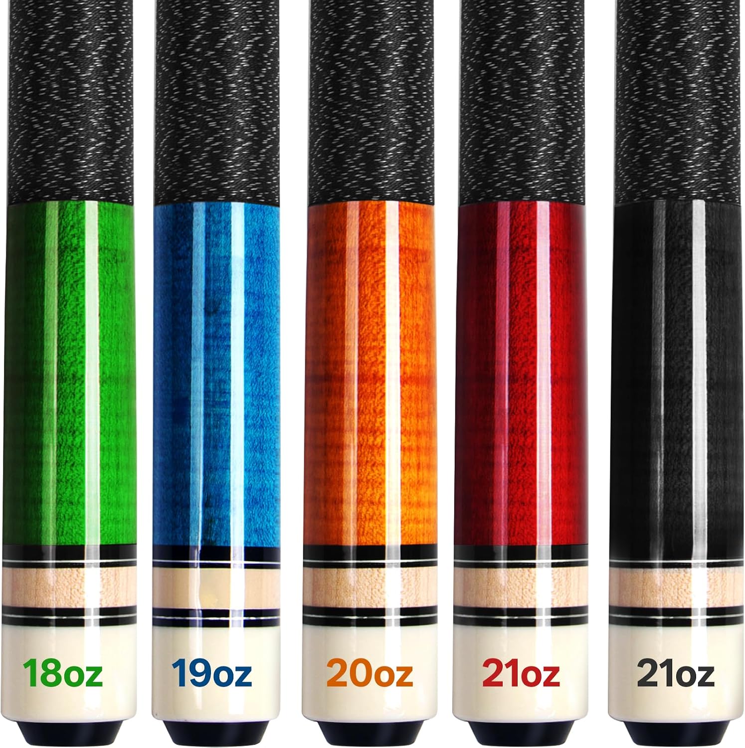 AKLOT Pool Cues,58" Pool Cue Stick Canadian Maple Wood Billiard Cues Sticks for Professional Billiard Players 18 19 20 21 oz