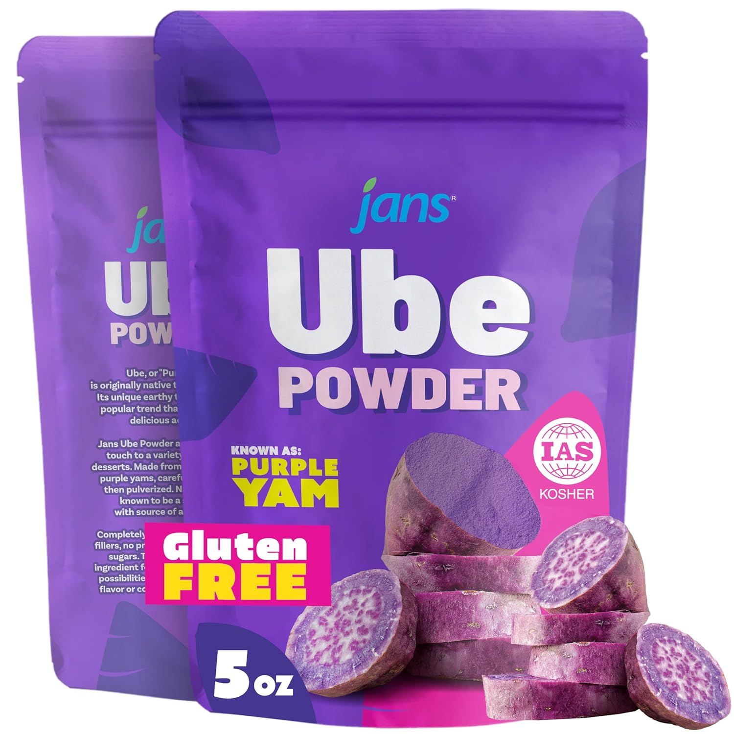 Ube Powder for Baking, 5 oz | Natural Purple Yam Powder by Jans