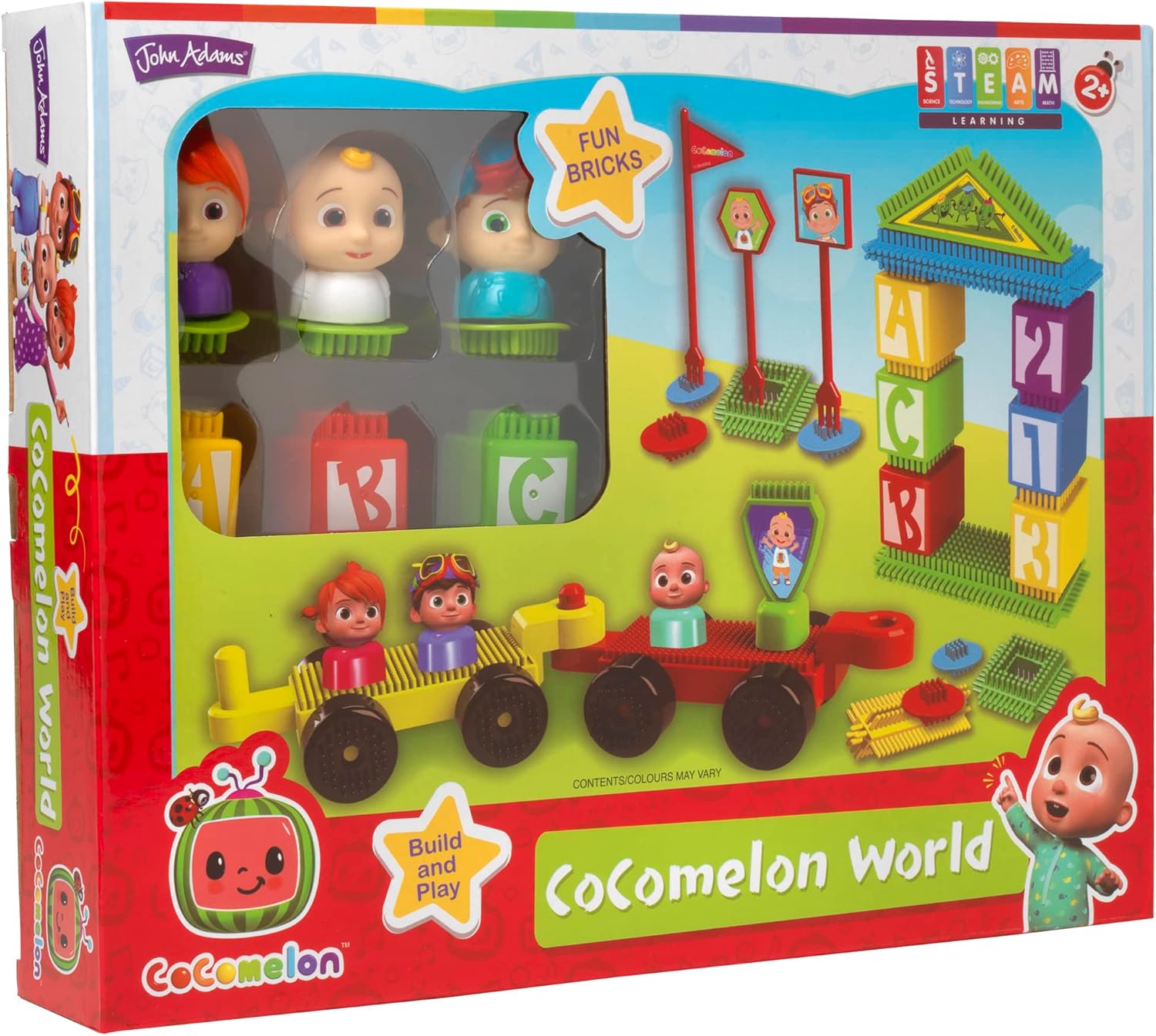 John Adams | Fun Bricks CoComelon World: Build and play! | Preschool Building Blocks | Ages 2+