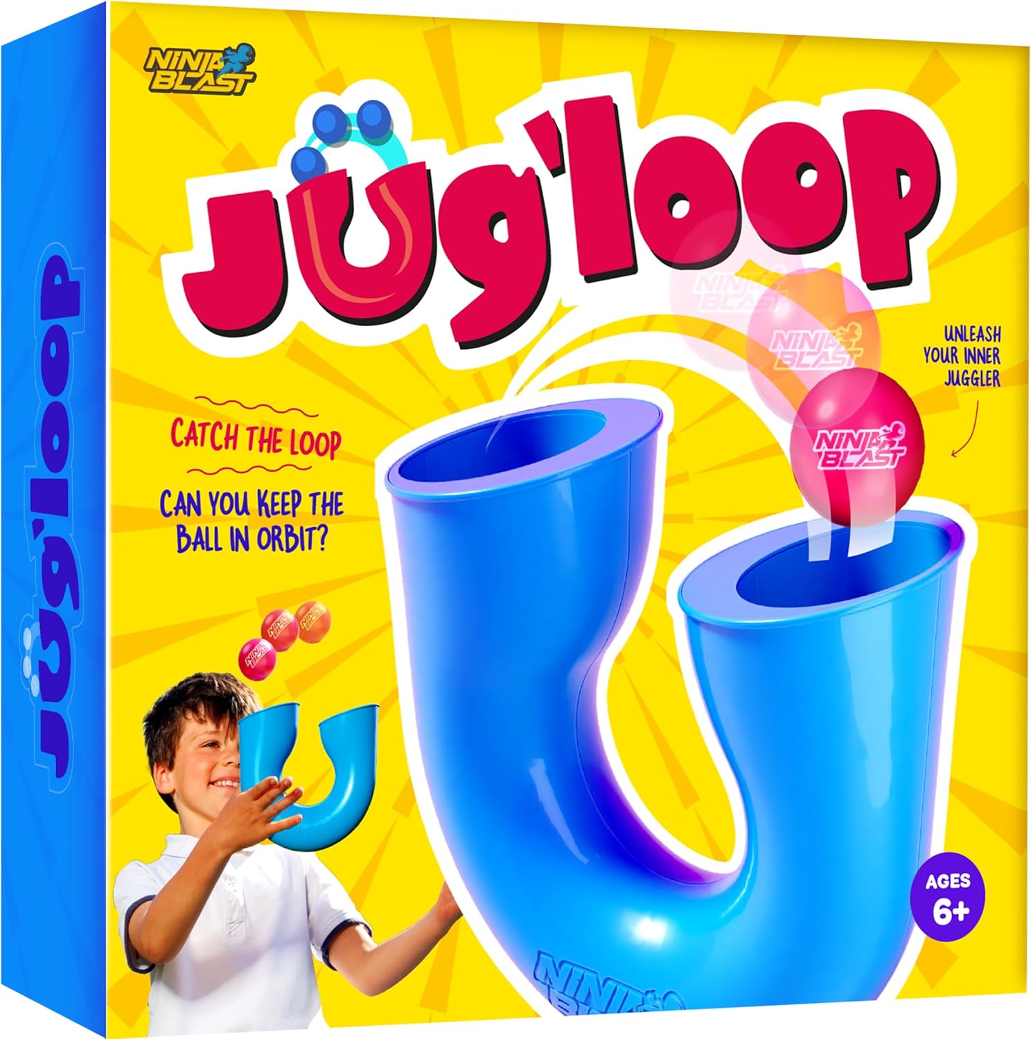 Jug'loop - Juggling Balls Skill Game - Outdoor Games for Kids, Teens, & Adults - Boys Toys for Ages 8-13 - 8 9 10 Year Old Boy Toy Gifts 8-12 - Cool Teen Tween Birthday Gift for Age 8-10, 10-12 Years