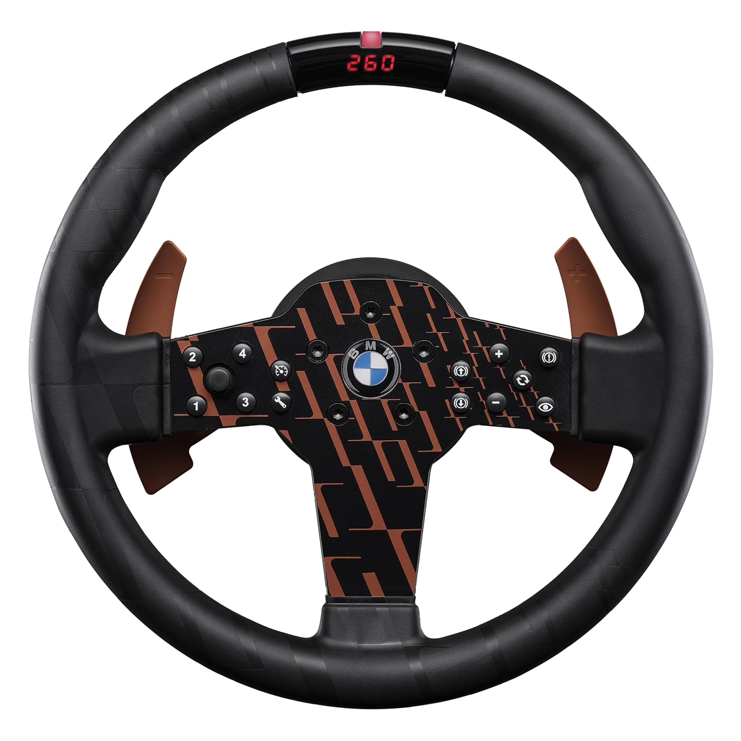 FANATEC Sim Racing CSL Steering Wheel BMW – Rubberized Grip, LED Display, RevStripe, Metal Shifter Paddles – PC, PS5, PS4