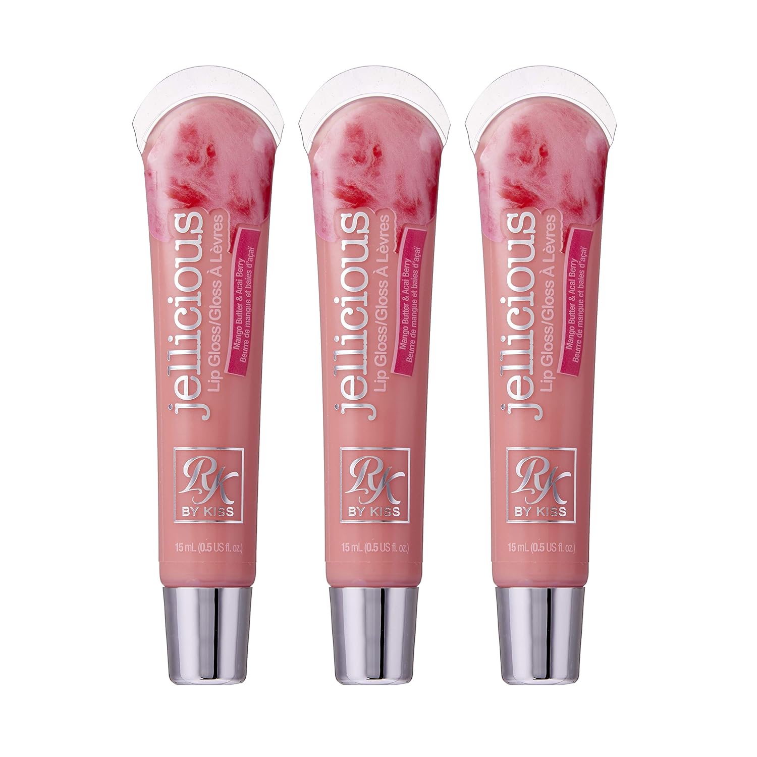 Ruby Kisses Jellicious Mouth Watering Lip Gloss JLG04 (3 PACKS)