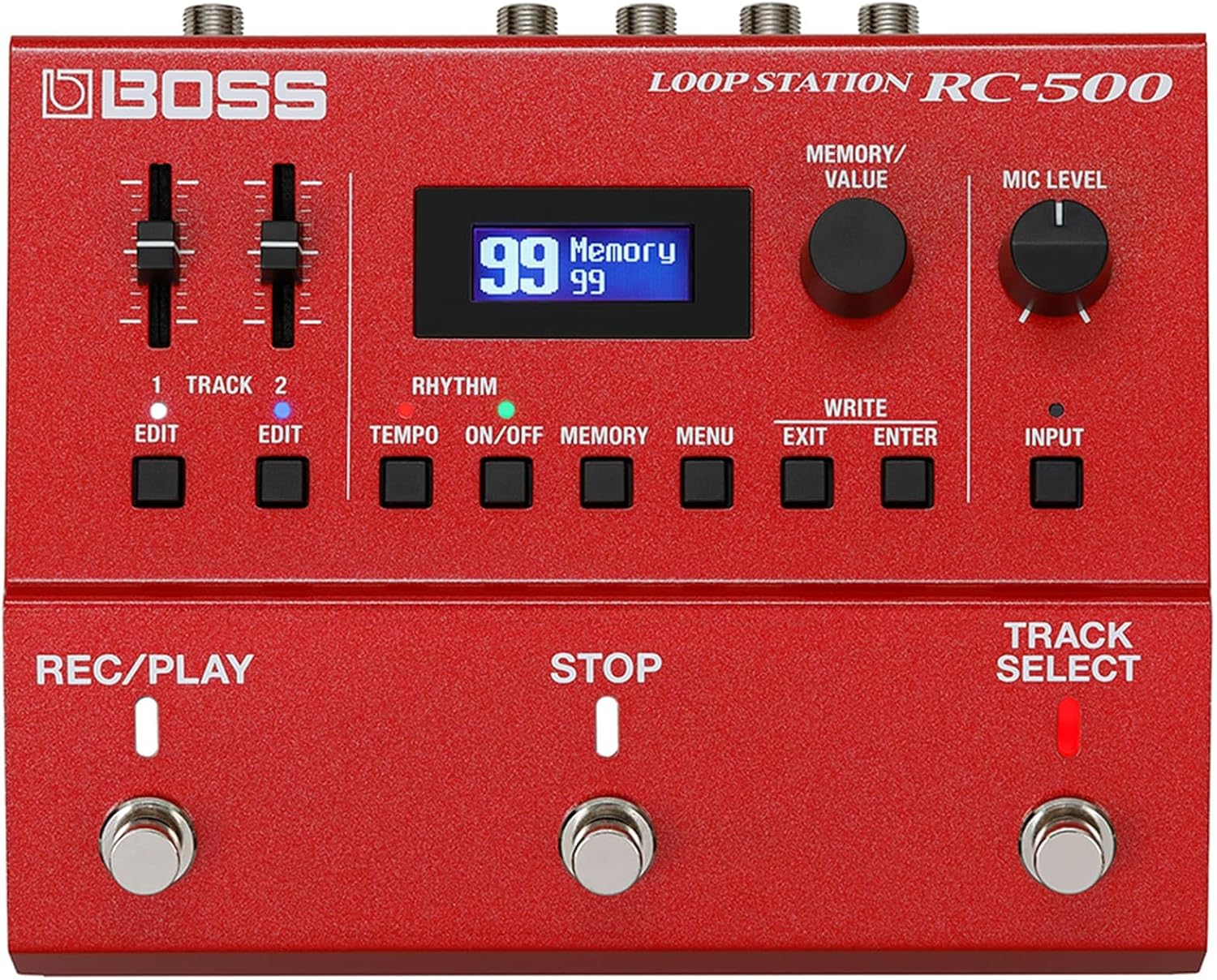 BOSS RC-500 Dual-Track Loop Station – Advanced two-track looper with premium sound quality, Loop FX, 99 phrase memories, 57 rhythms, and MIDI control support