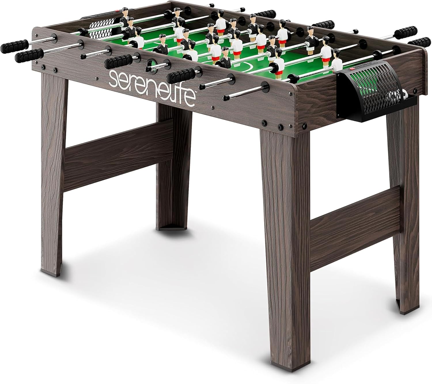 SereneLife Football Table - Full Size Foosball - Soccer with Fose, Interactive Table Top Football for Adults & Kids