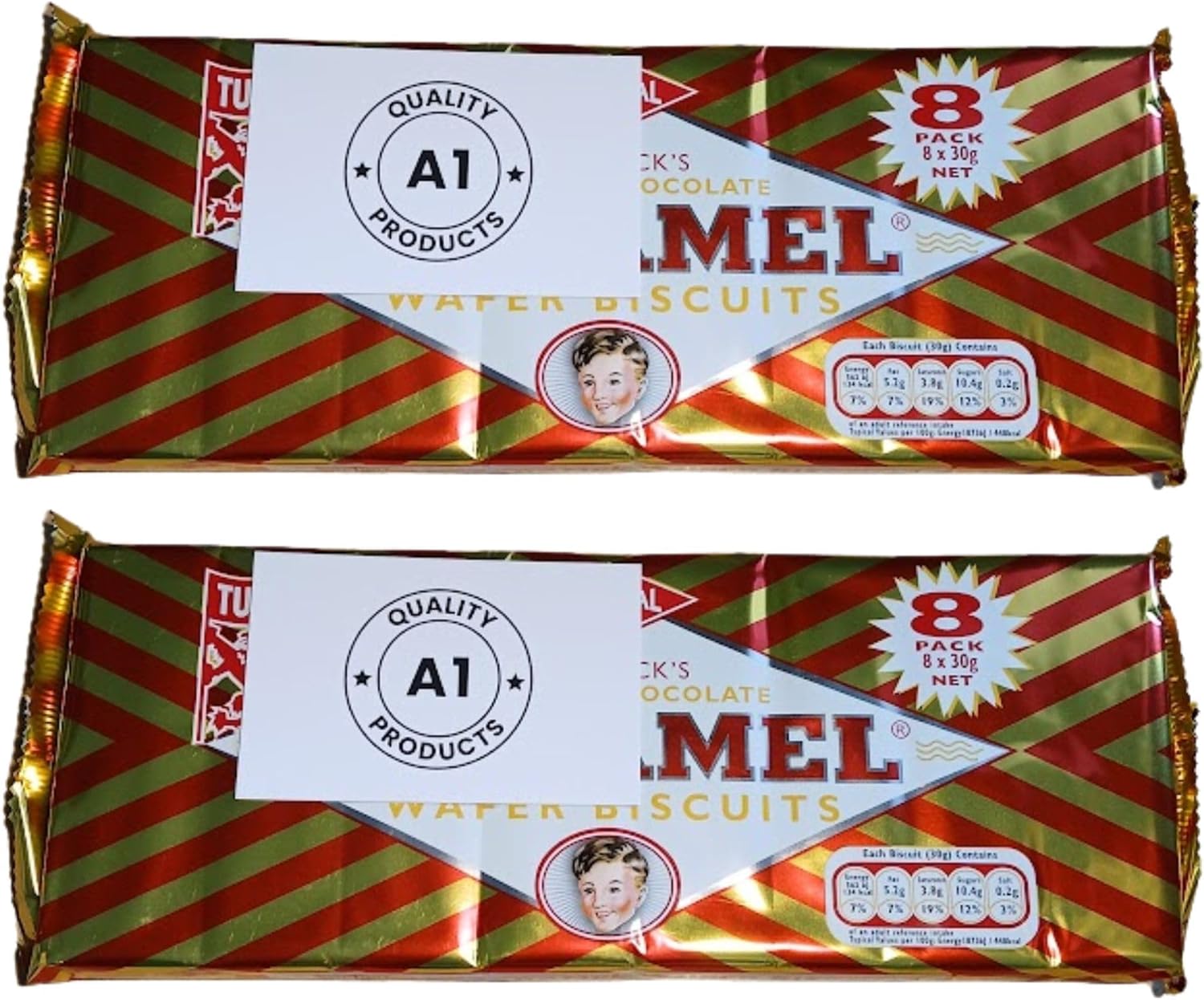 Chocolate Bar Bundle Tunnocks Milk Chocolate Caramel Wafer 240g (2 Pack)