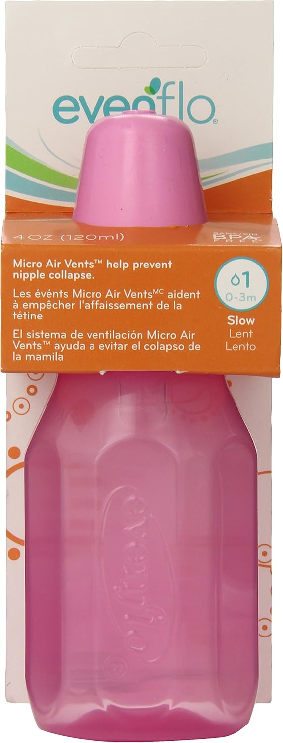 Evenflo Company 1113311 4 Oz Assorted Colors Classic Plastic Bottles