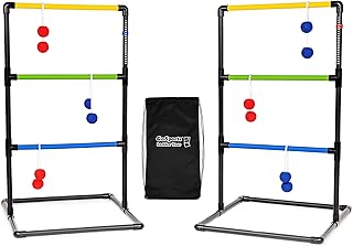 GoSports Ladder Toss Indoor & Outdoor Game Set with 6 Soft Rubber Bolo Balls and Travel Carrying Case - Choose Pro or Classic