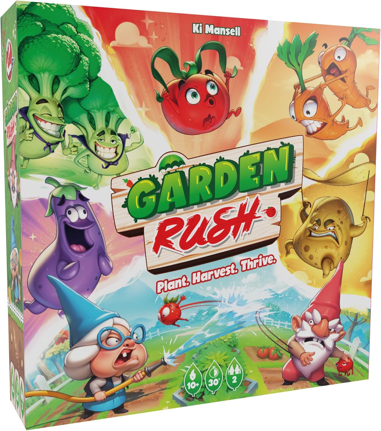 Garden Rush Board Game - Two-Player Vegetable Garden Battle, Tile Placement Strategy for Family, Kids and Adults, Ages 10+, 2 Players, 30 Minute Playtime, Made by Space Cowboys