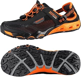 HUMTTO Men's Amphibious Water Shoes - Hiking Sandals for Men Outdoor Water Sandal Closed Toe Non-Slip River Shoes Summer Quick Drying Aqua Shoe