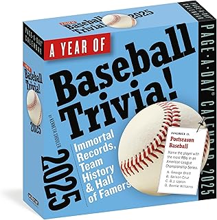 A Year of Baseball Trivia Page-A-Day® Calendar 2025: Immortal Records, Team History & Hall of Famers