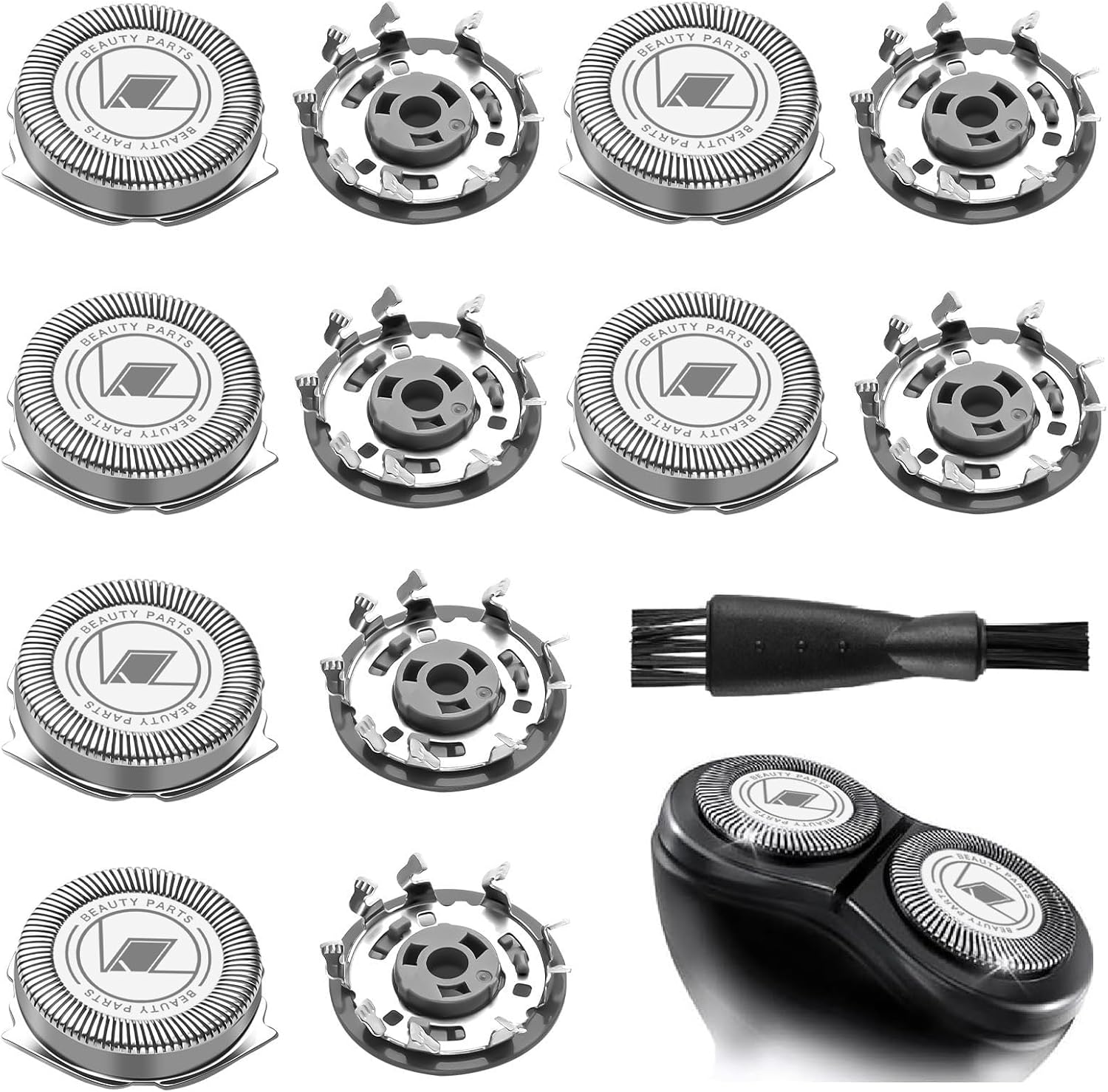 6 Pack Replacement Shaver Heads for Philips, Compatible with Series 1000, 2000, 3000, 5000, Replacement Blades for Philips with Cleaning Brush, Compatible with Phillips Series AT8xx, AT7xx, PT7xx